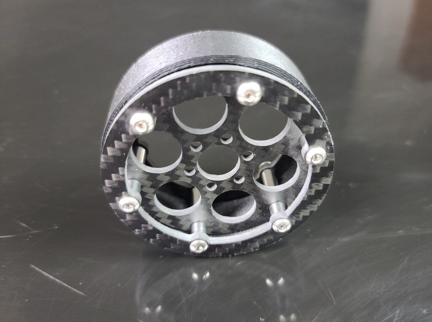 Punks Custom 3D 3 piece 2.2 Carbon Beadlock Wheels (set of 4) - 6 Shooter 3D