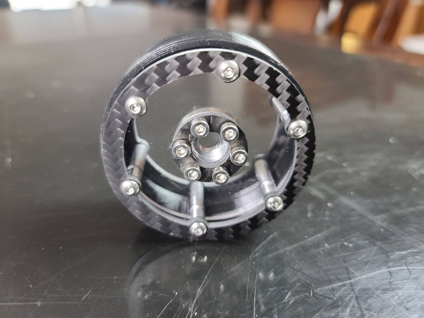 Punks Custom 3D 3 piece 2.2 Hybrid Polycarb/Carbon Beadlock Wheels (set of 4) HYBRID