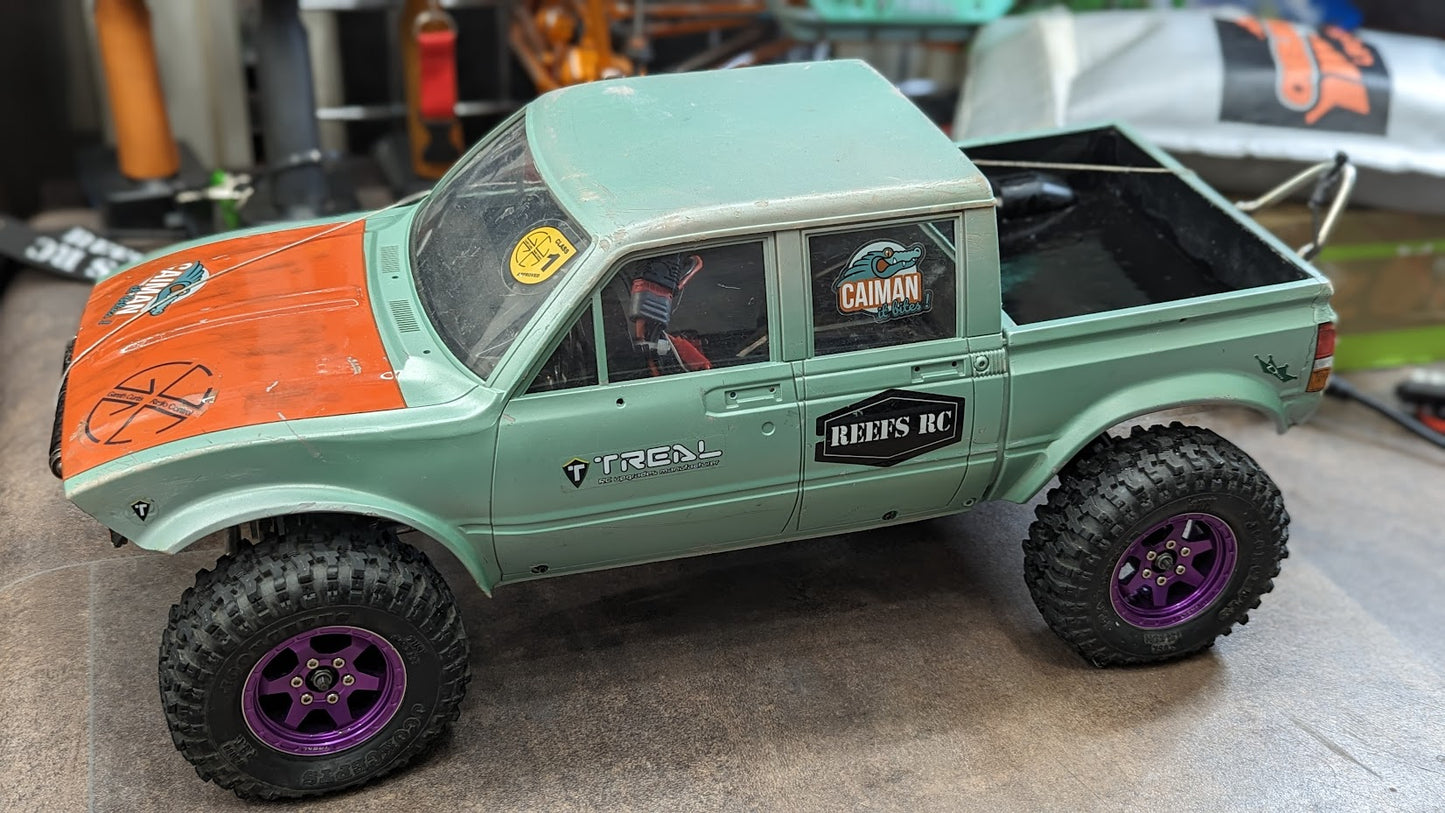 GCRC Caiman UK1 v1A Chassis Rails (RAW T6 6082 Aluminium)