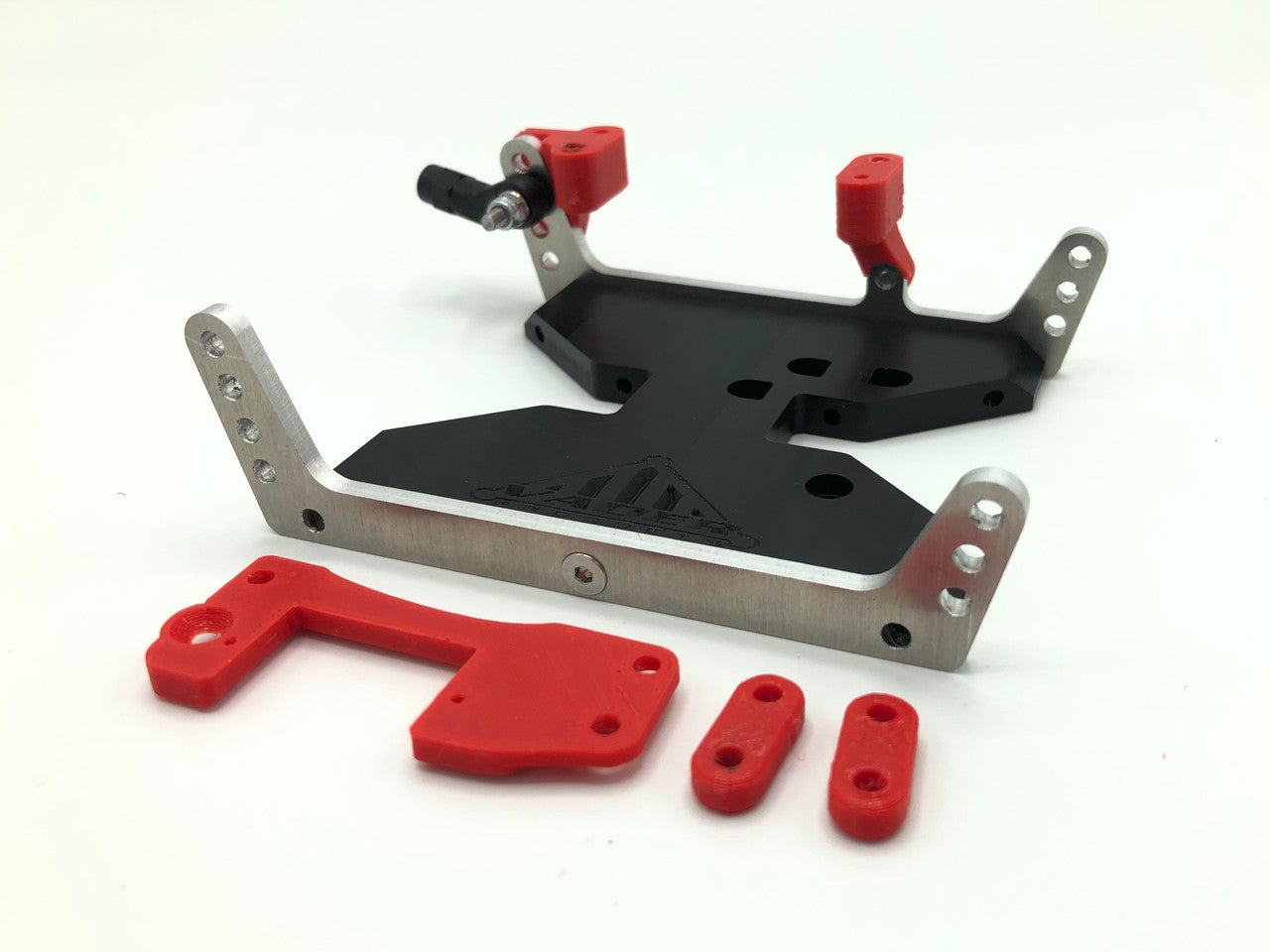 VADER STOCK CAPRA High Clearance Capra Delrin Flat Bottom Skid with dig servo mounts - with v2 mounts