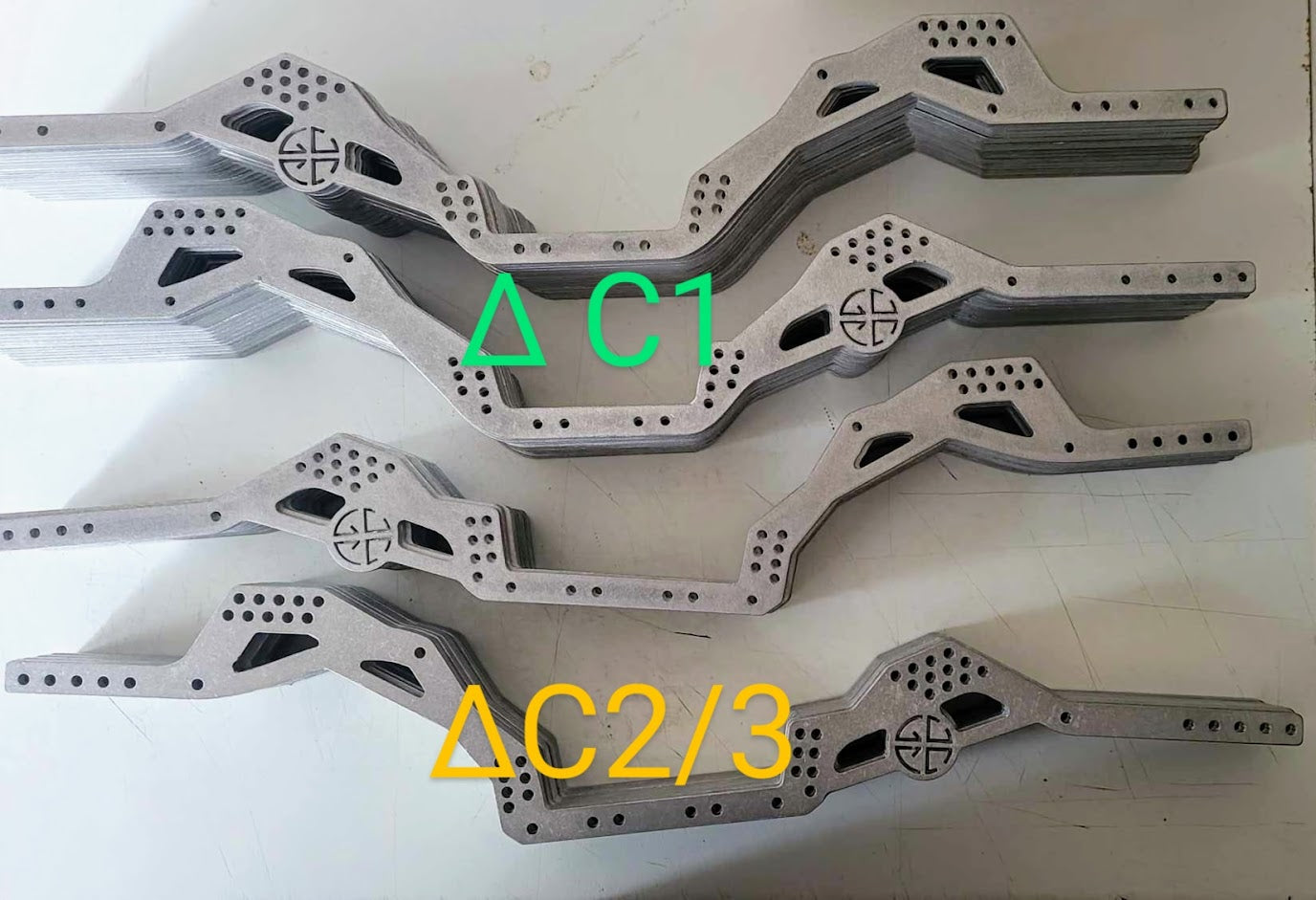 GCRC Caiman OGv3A UK2/3 - RTR Build Chassis Rails (T6 6082 Aluminium)