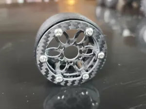 Punks Custom 3D 3 piece 1.9 Carbon beadlock wheels (set of 4) - Flowers