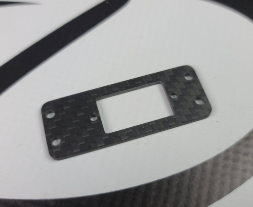 Punks Custom 3D Carbon Fiber Full size to Micro Servo Adapter Plate