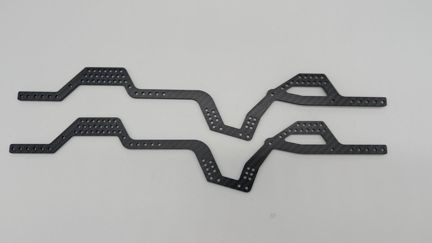 GCRC Caiman BLACK UK2/3 v6 Pro Custon Build - Chassis rails (x2) RAW Carbon