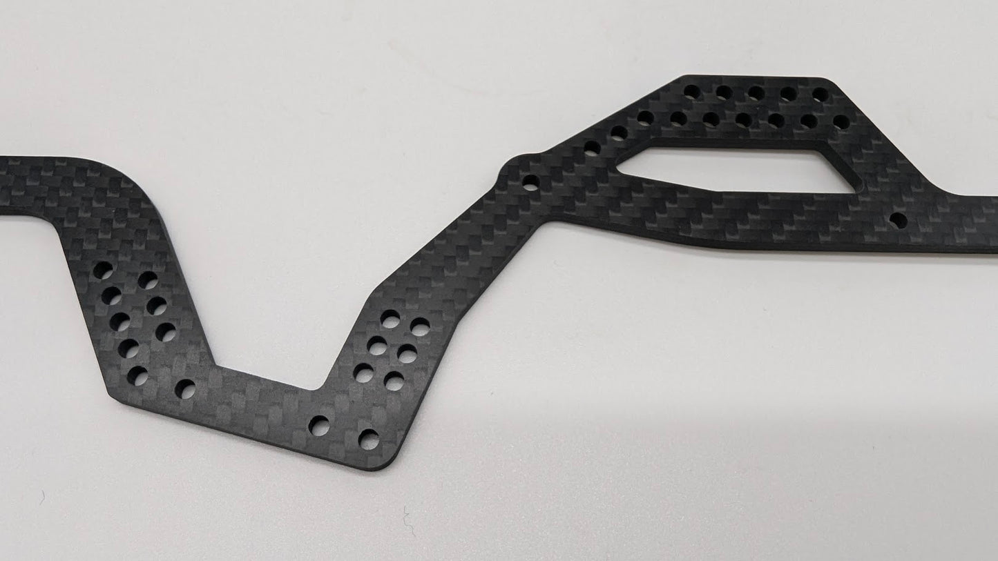 GCRC Caiman BLACK UK2/3 v6 Pro Custon Build - Chassis rails (x2) RAW Carbon