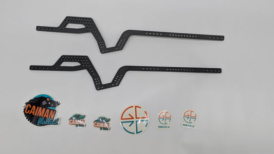 GCRC Caiman BLACK FLATTAIL UK2/3  - Chassis rails (x2) Carbon Fibre