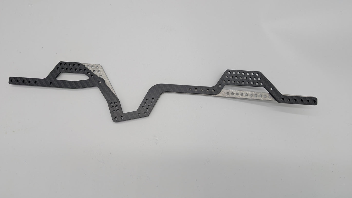 GCRC Caiman BLACK FLATTAIL UK2/3  - Chassis rails (x2) T6 Aluminium