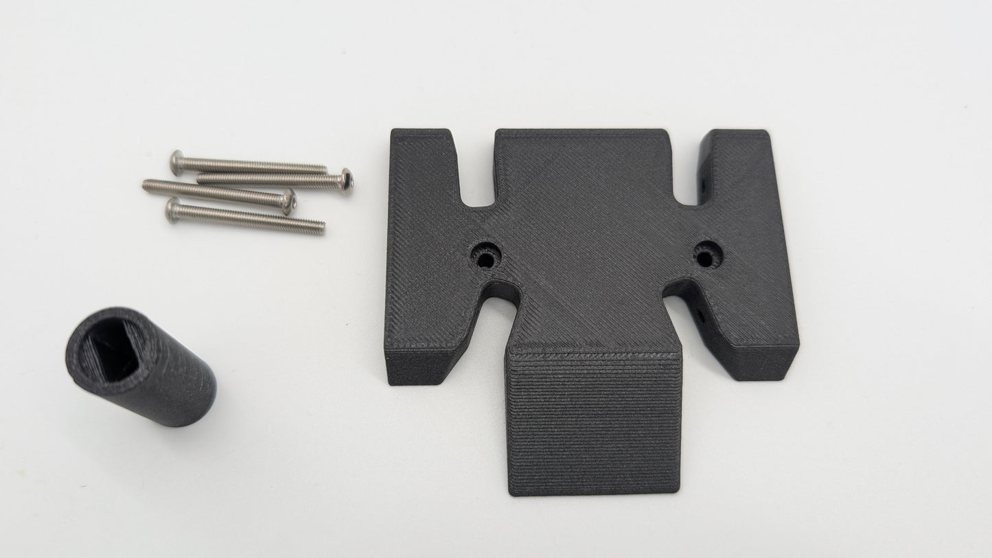 Caiman Black FlatTail 75mm UK1 FLAT Skid for a Reefs RC XPT3 Trans by 2RC