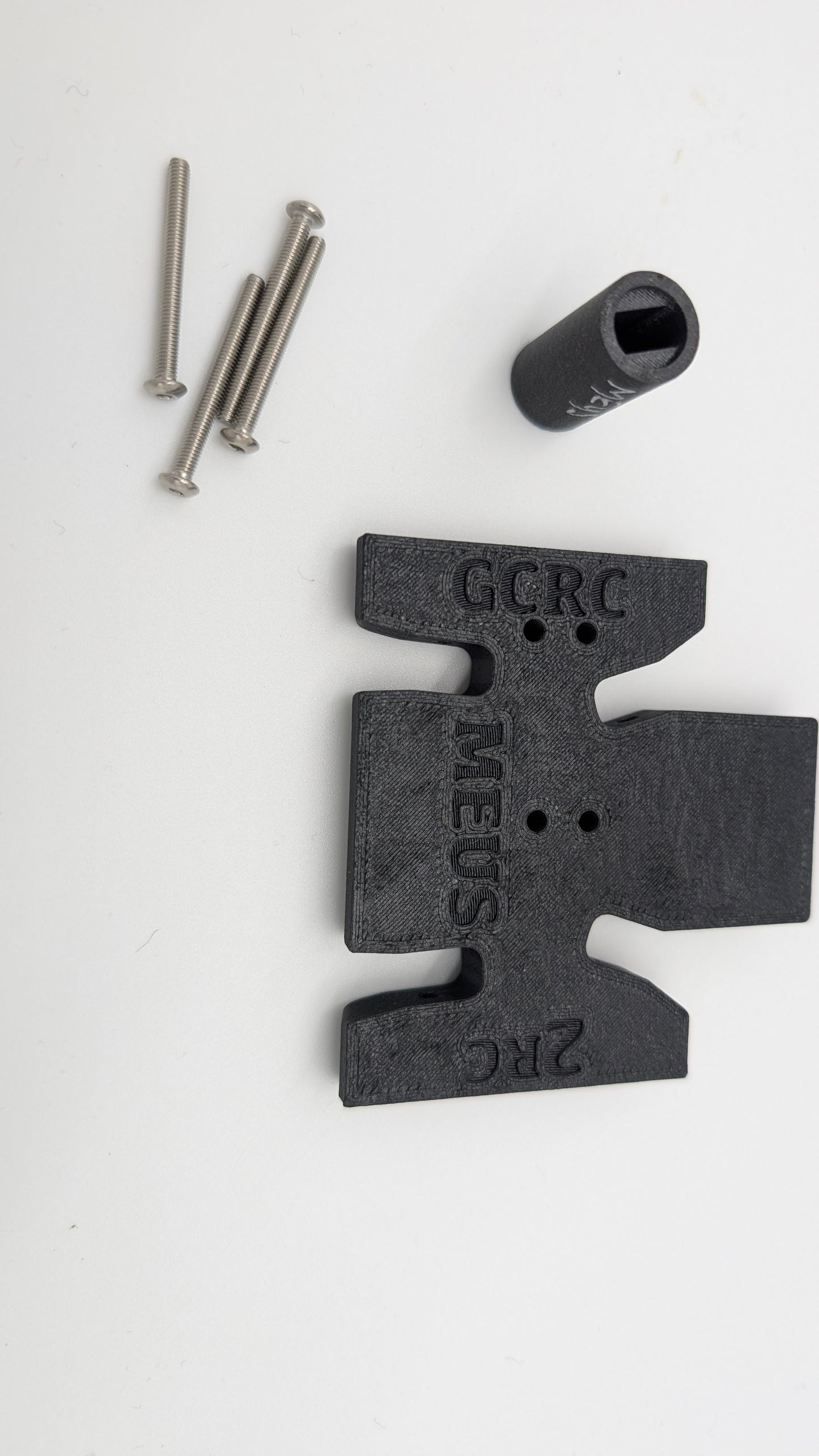 Caiman Black FlatTail 75mm UK1 FLAT Skid for a MEUS OD LCG Trans by 2RC