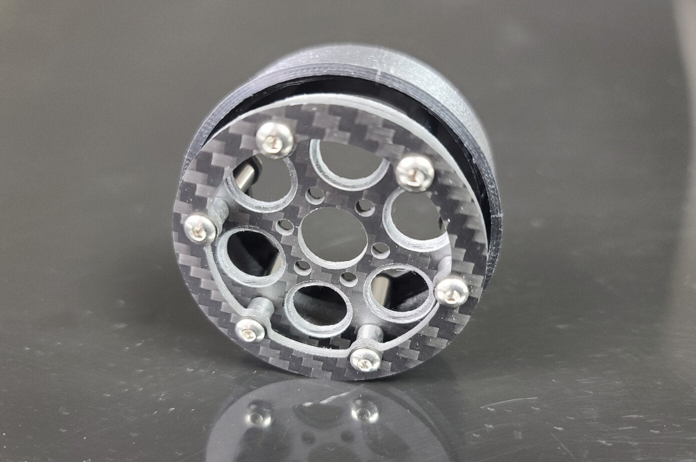 Punks Custom 3D 3 piece 2.2 Carbon Beadlock Wheels (set of 4) - 6 Shooter 3D